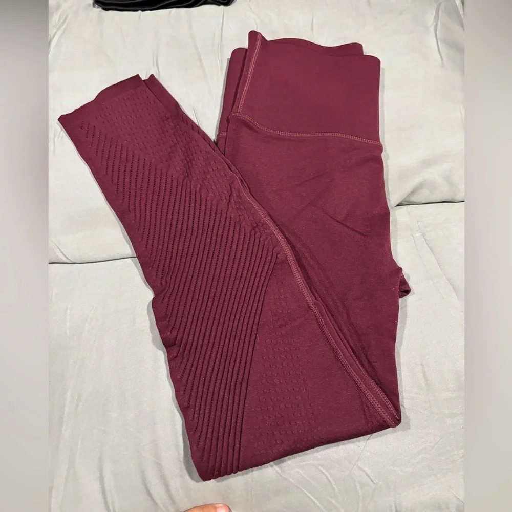 Fabletics SculptKnit Leggings in Deep Burgundy - Picture 2 of 3